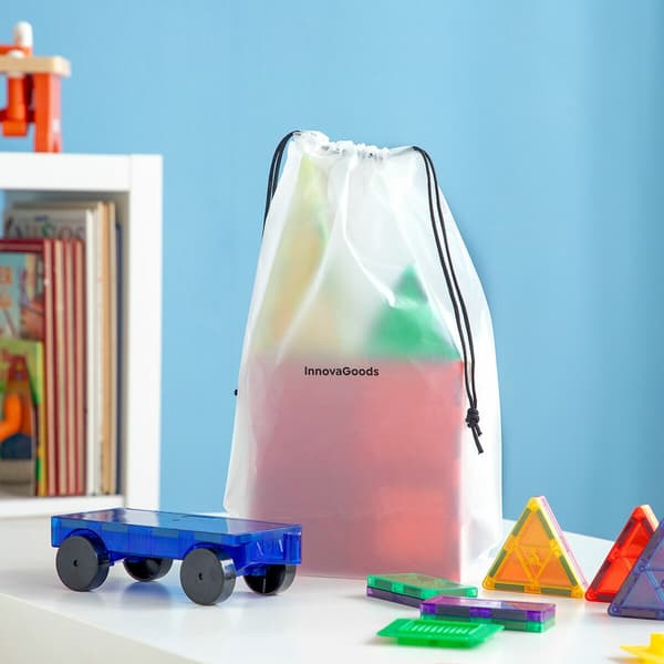 Magneettiset 3D-rakennuspalikat, 57 osaa Multicolor multifärg