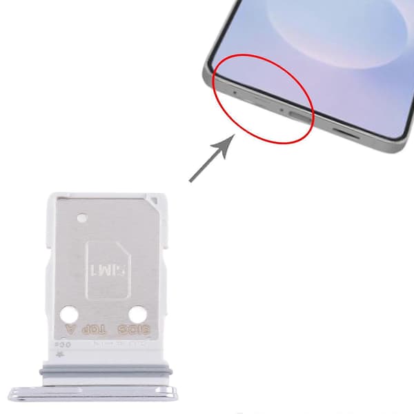 For Samsung Galaxy S25 Edge SIM-kortskuff + SIM-kortskuff Silver