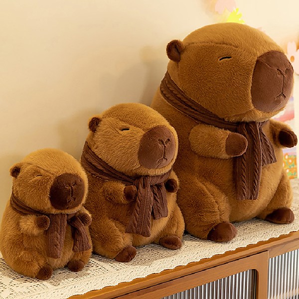 Skjerf Capybara Plysjleketøy Capybara Kosedyr Plysjleketøy 45cm
