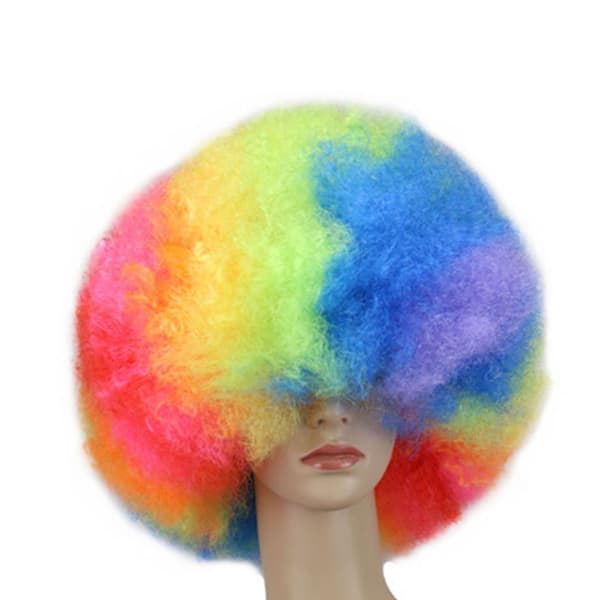 Afro Lockig Peruk Joker Omslag MULTICOLOR multicolor