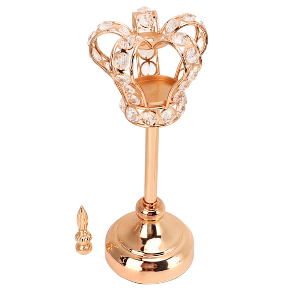 Crown Candlestick Decoration Electroplating Handmade Iron Crafts Golden Candlestick For Wedding Home