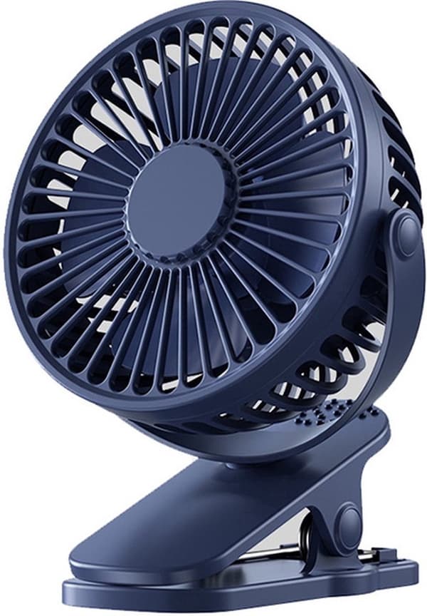 Clipventilator - Genopladelig - med klips - Sort