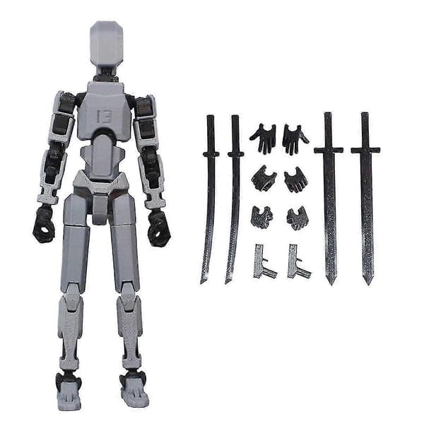 T13 Action Figur Titan 13 Action Figur Robot Action Figur 3D Printet Action [DB grey