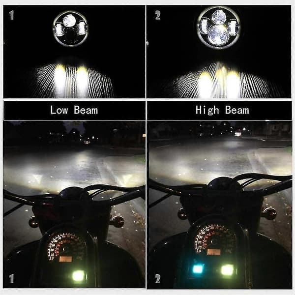 7 tommer godkendt rund LED-forlygte ring projektor forlygte Angel Eye Ring