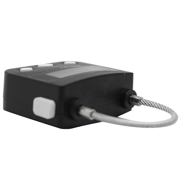 Metal Timer Lock USB LCD Screen Metal Electronic Rechargeable Timer Multifunction Padlock, CJY Black