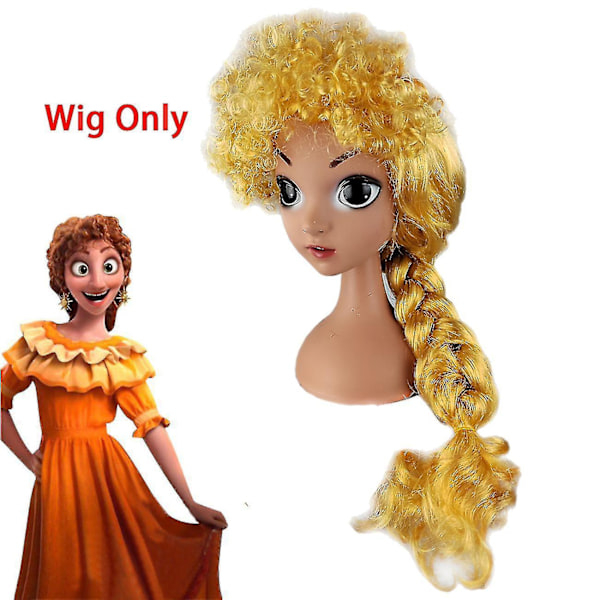 Encanto Cosplay Voksen Isabella Mirabel Madrigal Kostume Dolores Pepa Prinsessekjole Pige Kvinder Børn / Pepa Wig