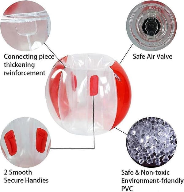 Uppblåsbara stötkulor för barn, Body Sumo Zorb-kulor Red