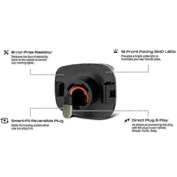 Bilstøtlys LED-skiltlys baklys vanntett baklys for Navara D40 2007-2016