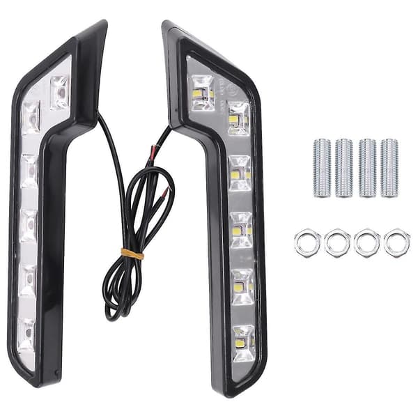 2x 12v supersterke DRL LED-kjørelys for biler vanntette LED-kjørelys tåkelys