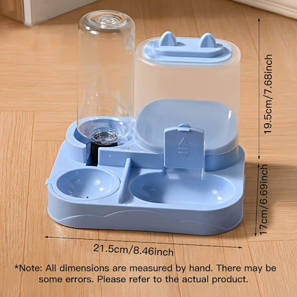 Integreret automatisk kattefoder- og vanddispenser CJY Blue
