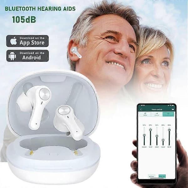 Oppladbart høreapparat APP-kontroll Bluetooth høreapparater Digital justerbar tone lydforsterker for døve eldre audifonos A Pair