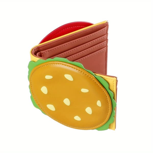 Smart hamburger-formet herrepung, kunstlæder, sød/stilfuld, julegave Hamburger