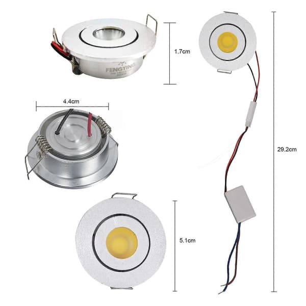 LED Mini Små Spotlights, for Cree XPE 3W Varm Hvit 3000K+Driver