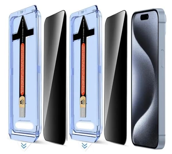 iPhone 15 Pro 2-PACK Skärmskydd Härdat Glas Sekretess 159