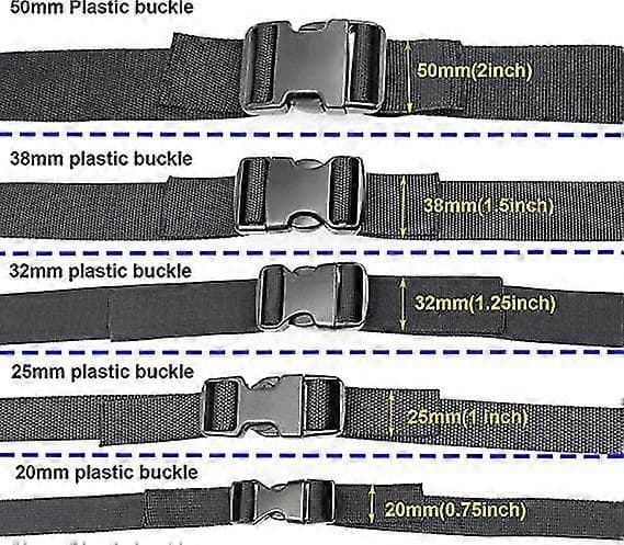 Side Release Buckles, Heavy Duty Plastic Buckles, Backpack Strap Replacement Buckle, Black, 1 Piece CJY