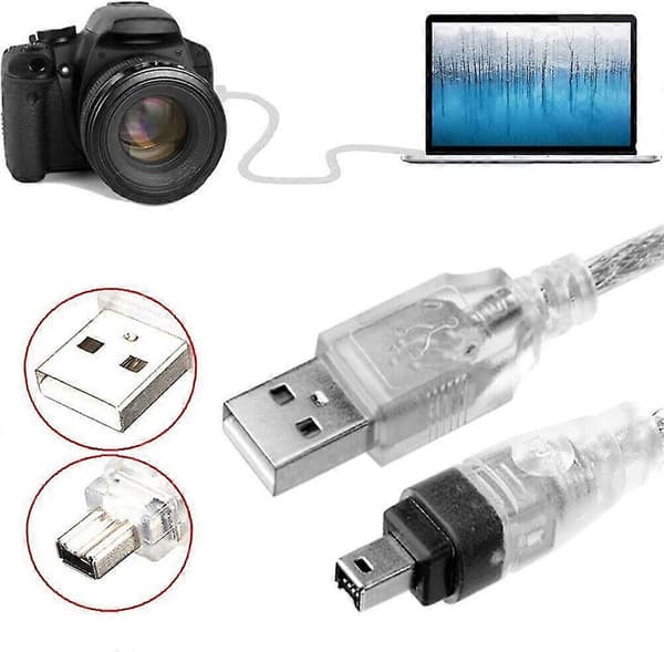 Til Mini DV MiniDV USB-datakabel FireWire IEEE 1394 HDV-videokamera til redigering på PC