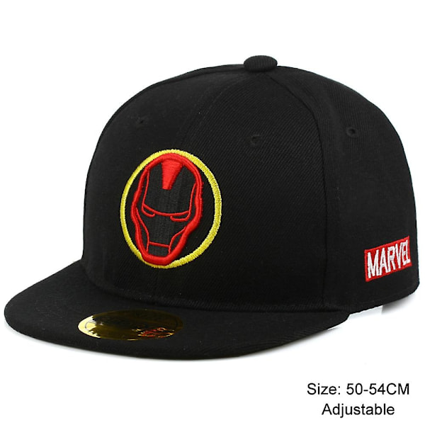 Barn Pojkar Flickor Marvel Iron Man Baseballkeps Hip Hop Hatt-WELLNGS Black