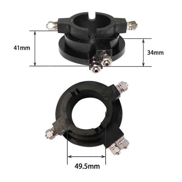 Autoreparations-rotationskobling til dækskifter, 49,5 mm universel pasform black inner hole diameter 49.5mm