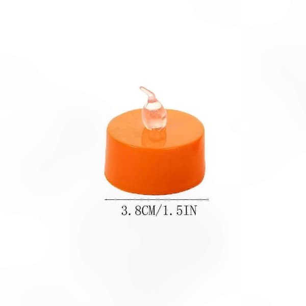 Oransje LED telys med gresskar-design for Halloween-dekorasjoner Yellow