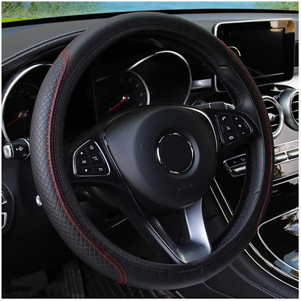 (Rödvin) Universal Läder Anti-Slip Bilöverdrag För Dodge Caliber Journey Caravan Charger RAM Nitro Stratus Bil Styling Red Wine