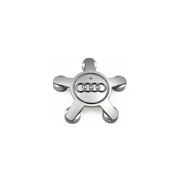 Sats med 4 navkapslar 4f0601165 N hjul emblem, för 135 mm navkapslar för Audi (silver)