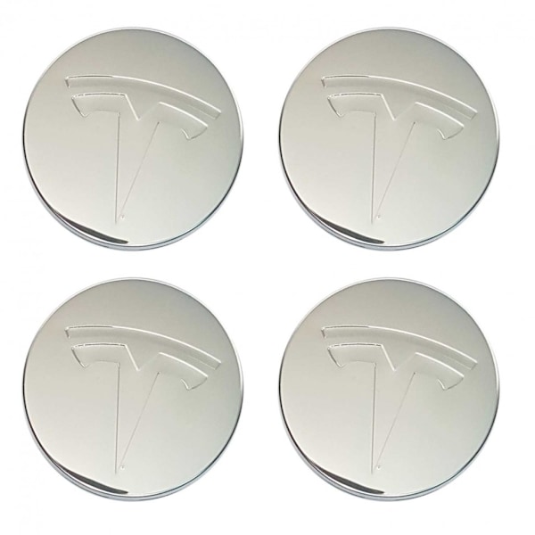 4-pakning - Tesla Senterkopper - Bil 77 Silver
