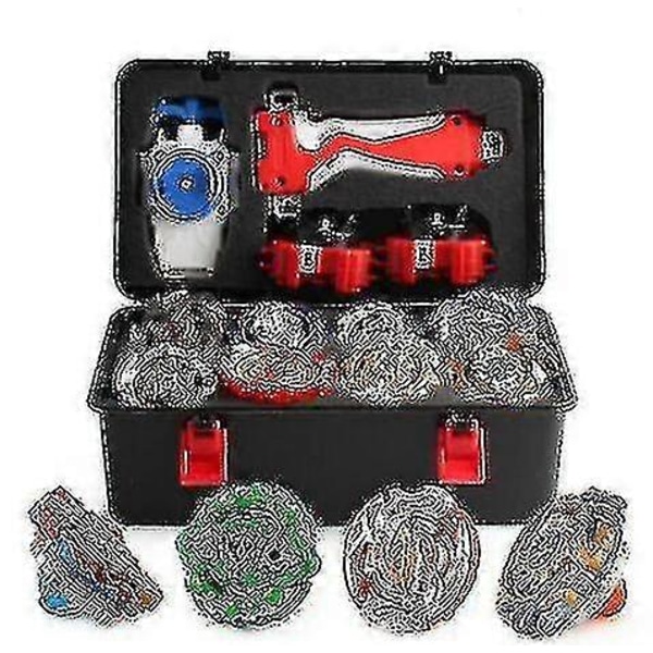 12x Beyblade Burst Snurrebasser Sett Spinner Med Grepslayout + Oppbevaringspose i Skum