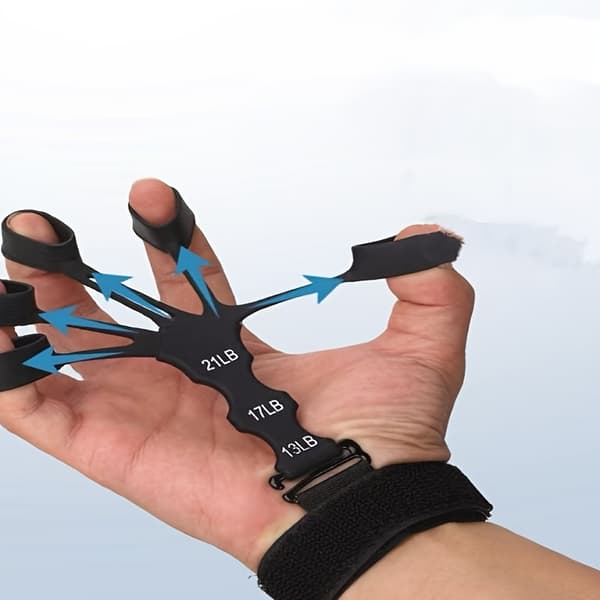 5-Finger Fingertränare Handledssträckare 【Sort】