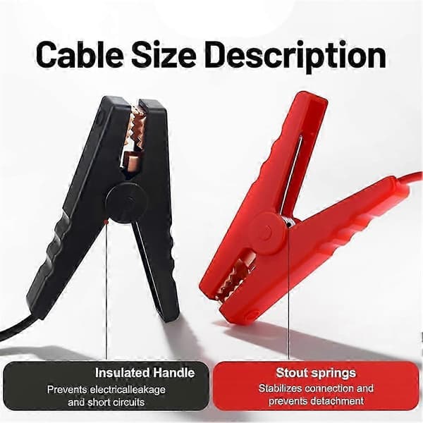 Milwaukee 18V Batteri Startkabler, 12AWG Auto Booster Kabel, Strøm Startadapter Red & Black