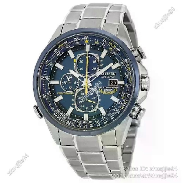 NY luksus CITIZEN Blue Angels Eco-Drive klokke - Herreklokke World Chronograph (FMY)