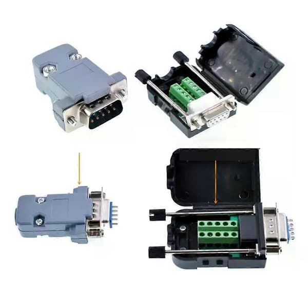 DB9 D-sub-stik RS232 COM 9-benet jack-stikadapter hun han plasthus 3
