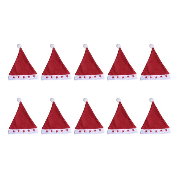 10 stk. lyse LED-julehuer med lysende stjerne og farverige lys til julefester CJY Multicolor