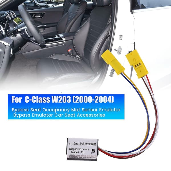 Til C-Klasse W203 (2000-2004) Bypass Sædebelægningsmåtte Sensor Emulator Bypass Emulator Bilsædetilbehør As shown
