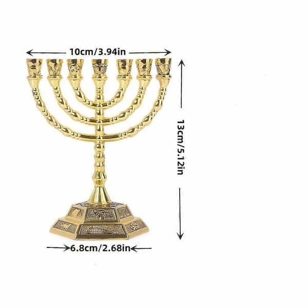 Lysestaker Menorah 7 Grener Menorah Metall Religiøs Menorah Tempel Lysestake