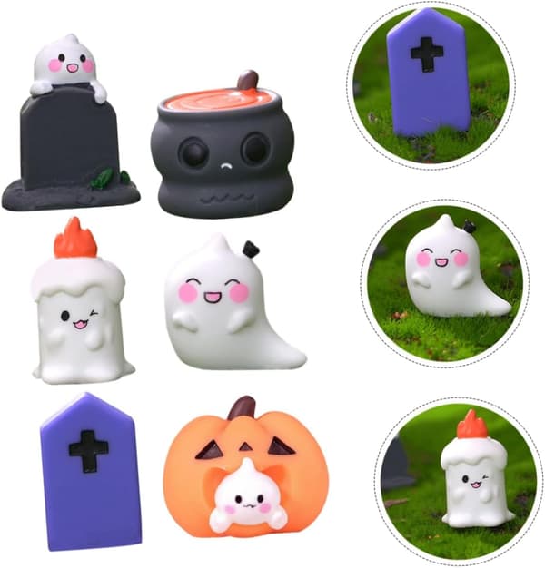 1 Set Halloween Ornament Miniatyr Träbro för Litet Hus