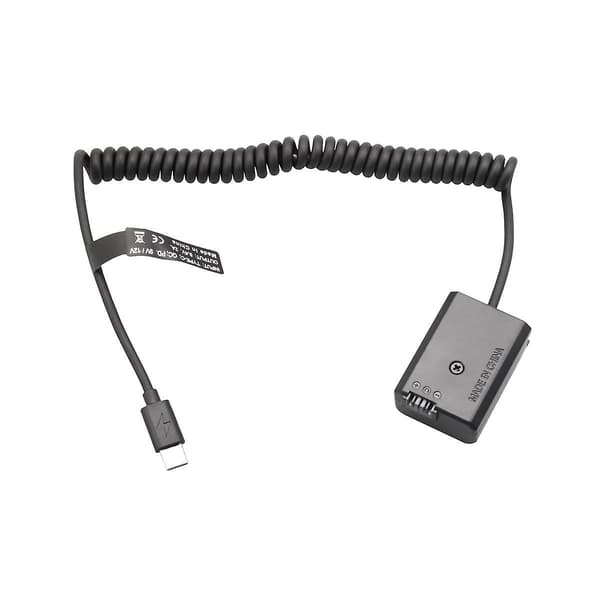 NP-FW50 Dummybatteri PD Typ-C-koppling för ZV-E10 A7 A7R/S/M A7II A7S2 A7M2 A7R2 A6500 NEX5 NEX7 - Black