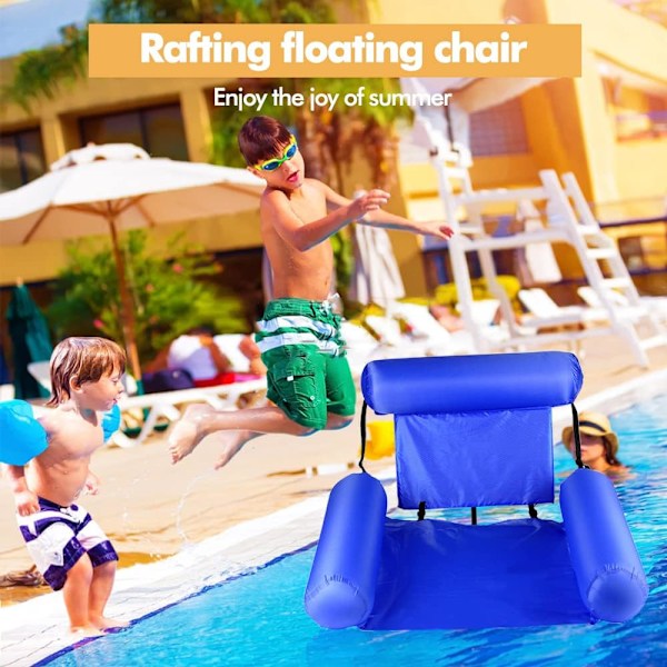 Flytande Stol Poolstolar Uppblåsbar Lazy Vattensäng Loungestol Orange red
