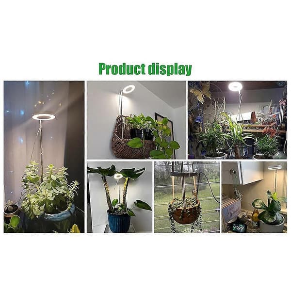 Vækstlys, spektrum LED-plantelys til indendørs planter, højdejusterbart vækstlys til blomster &
