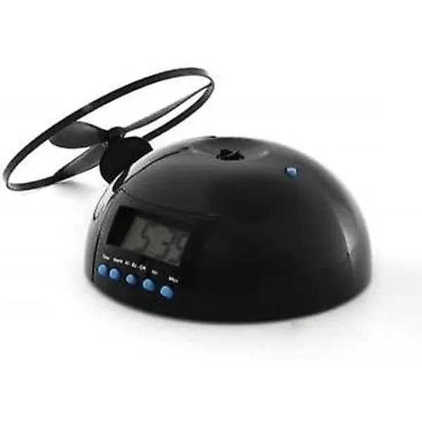 New Digital LED Alarm Clock Gadget Flying/Rolling Helicopter Hacker Propeller Clock Creative GiftCJY