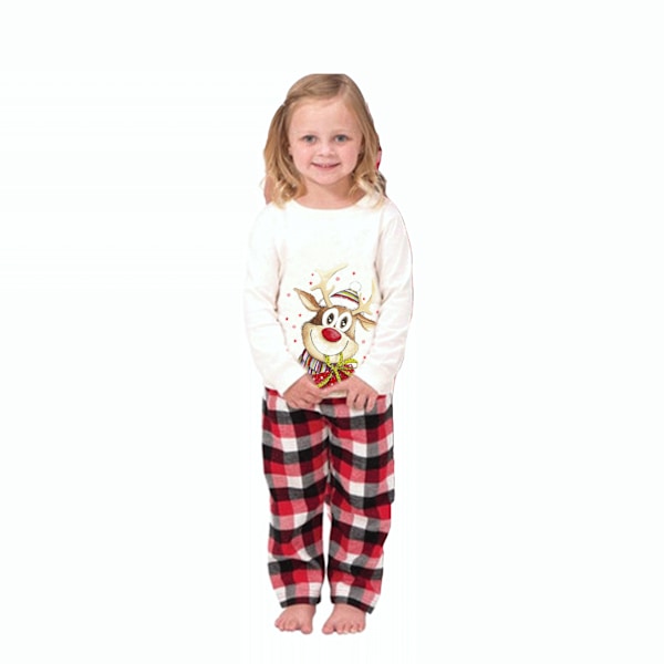 Familjejulpyjamas Matchande Set Julpyjamas Nattkläder Set Barn Kids 10T