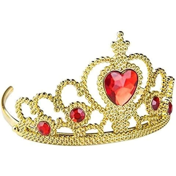 Prinsesse Elsa Kostume Tilbehørsæt til Børn, Inkluderer Fletning, Tiara, Handsker og Tryllestav 6pcs - yellow