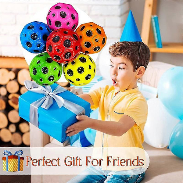 6-pack Astro Studsbollar, Studsbollar i Gummi med Rymdtema för Barn [HK] green 1pc