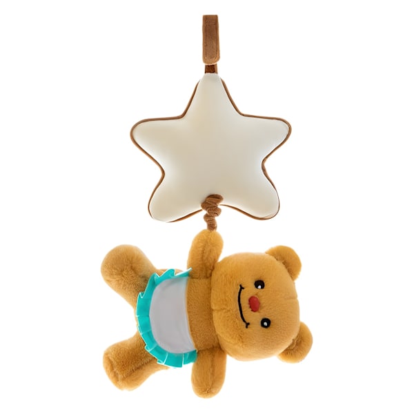 Bed hanging Butter Bear Bell Doll Star Music Box Boy and Girl Soothing Doll Baby Stroller Pendant Plush Toy