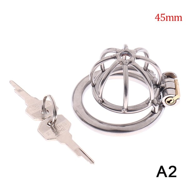 Ruostumattomasta teräksestä valmistettu miesten siveyskorsetti 45mm