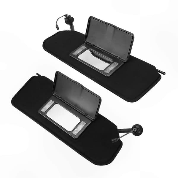 Solskærm med spejl og LED-lys til bilfront 1997-2004 Corvette C5 Erstatning 10442033 10442034 Black