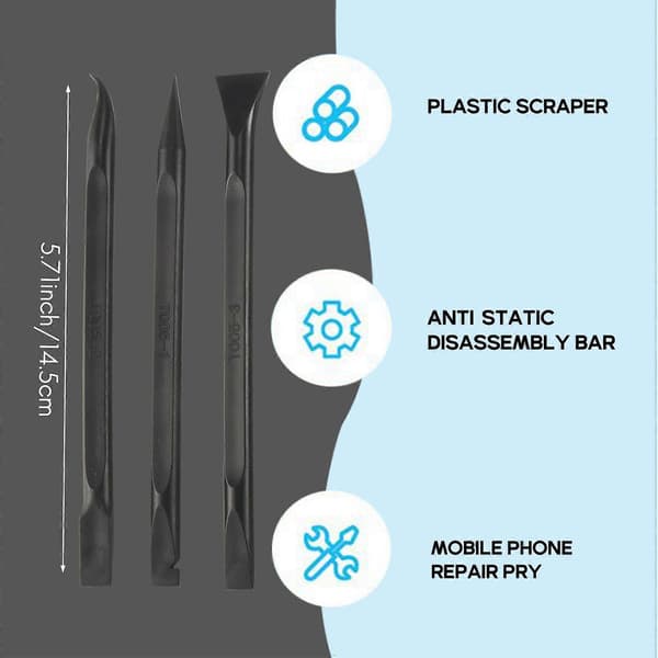 9 st plastskrapverktyg repfri plastskrapa rengöringspennaformad skrapa multifunktionell black