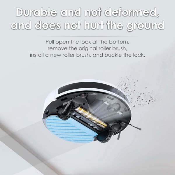 (4 st) Rullborstar Huvudborste Ersättningsdelar för Ecovacs DEEBOT OZMO 920 950 T8 AIVI Max T9 T5 N5 N7 N8+ N8 Pro DX55 DX93 Robotdammsugare
