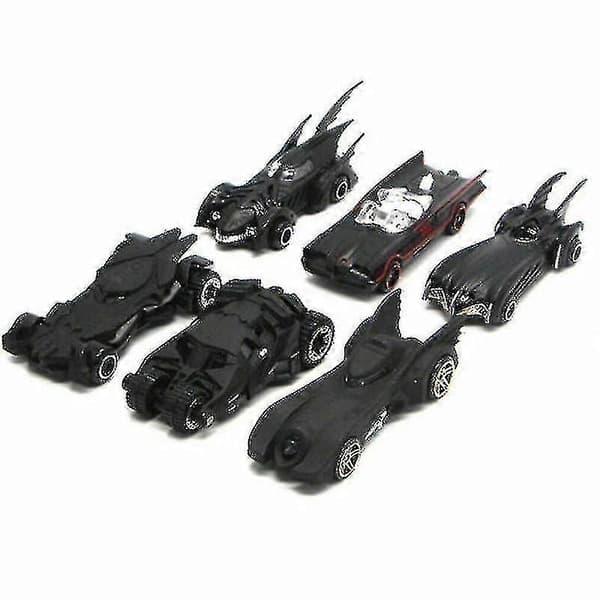 Sæt med 6 Batmobile billegetøjsbil i metal
