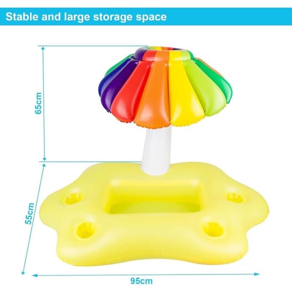 Flydende Poolbar, Voksen Pool Float, Oppustelig Poolbar, Pool Float, 95x55x65cm