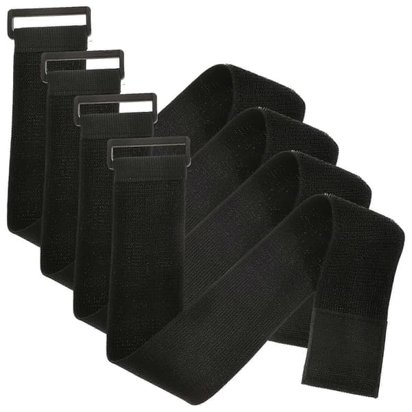 4 stk borrelåsstropp elastisk stropp flerbruksstropp gjenbrukbar strammestropp Black 50.00X5.00X0.50CM